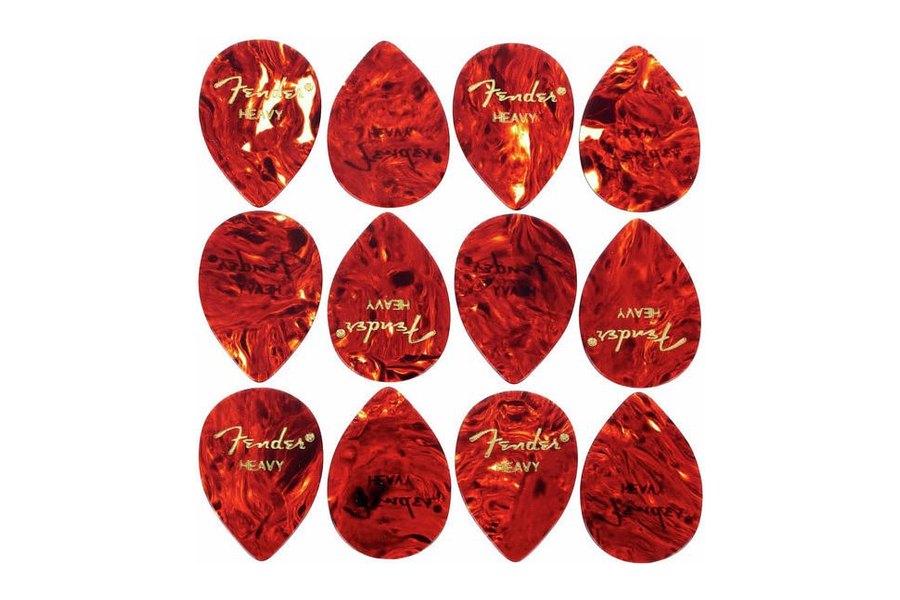 Fender 358 Shape Classic Celluloid Picks, Heavy (12 pack)